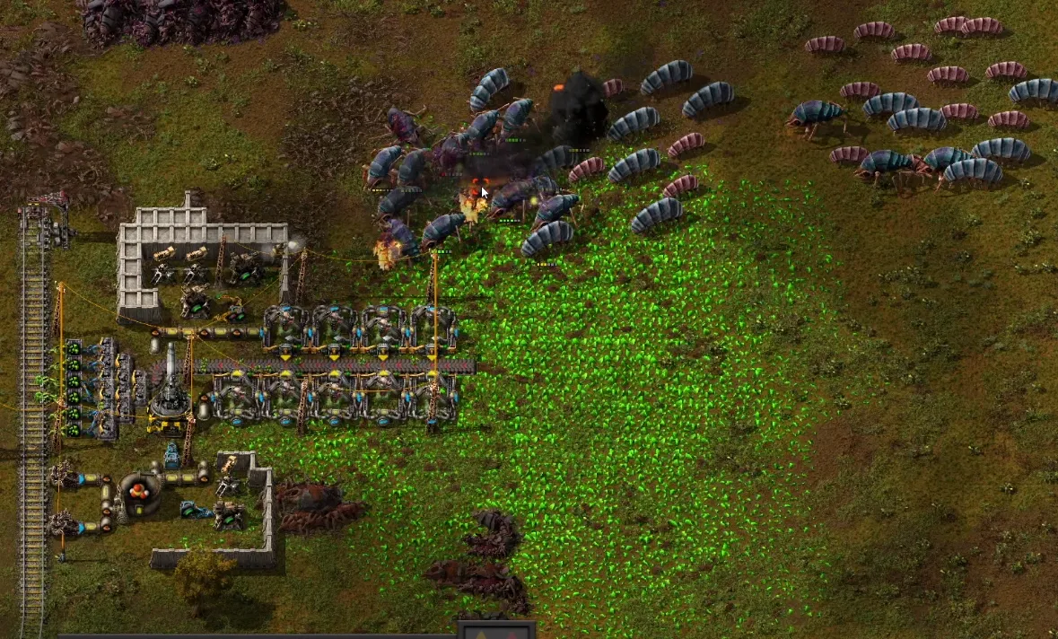 Critters charging at an uranium outpost